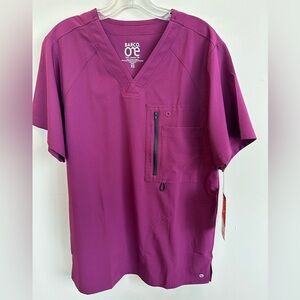 Barco One Scrub Top in Wine